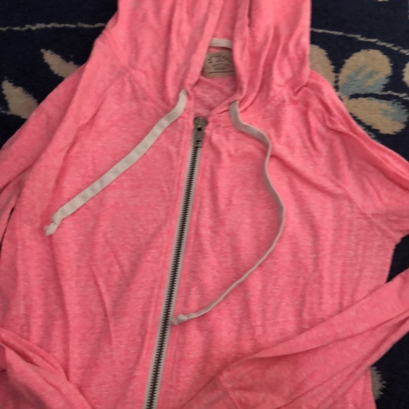 American Eagle hot pink lightweight zip-up - Picture 3 of 4